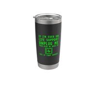 Si alguna vez estoy en soporte vital Desenchufe Ver si eso funciona Geek Vaso térmico de acero inoxidable de doble pared