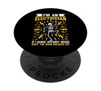 Si bailo sin música, Cierra el Interruptor Principal, Divertido Electricista PopSockets PopGrip Adhesivo