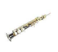 Si Bemol Tono Integrado Tubo Saxofón Tenor Superficie Negro Níquel Oro