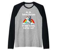 Sí Buenos Días Cállate Y Trae Café Reaper Unicornio Camiseta Manga Raglan