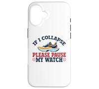 Si colapso, por Favor Pausa mi Reloj Corriendo, Maratón 13.1 Carcasa para iPhone 16