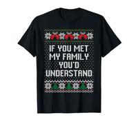 Si conocieras a mi Familia entenderías Feo suéter de Navidad Camiseta