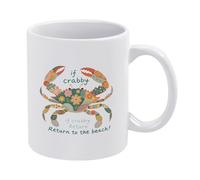 Si Crabby Regresa A La Playa Taza Cerámica Tazas Con Asa Taza De Café 330Ml Para Leche Amigo Hogar