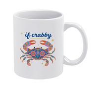 Si Crabby Regresa A La Playa Taza Con Asa Taza De Café Porcelana Tazas 330Ml Para Cacao Café Zumo