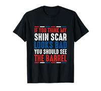 Si crees que la cicatriz de mi espinilla se ve mal, divertido Barrel Racer Camiseta