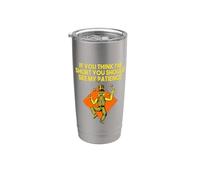 Si crees que soy bajo, deberías ver mi paciencia sarcástica Vaso térmico de acero inoxidable de doble pared