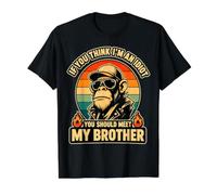 Si Crees Que Soy un Idiota, deberías Conocer a mi Hermano Camiseta gráfica económica, Hombre, Negro, S
