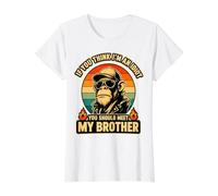 Si Crees Que Soy un Idiota, deberías Conocer a mi Hermano Camiseta gráfica económica, Mujer, Blanco, XS