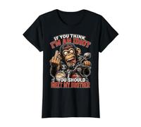 Si Crees Que Soy un Idiota, deberías Conocer a mi Hermano Camiseta gráfica económica, Mujer, Negro, XL