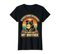 Si Crees Que Soy un Idiota, deberías Conocer a mi Hermano Camiseta gráfica económica, Mujer, Negro, XS