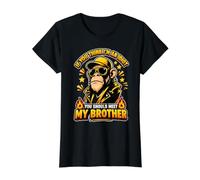 Si Crees Que Soy un Idiota, deberías Conocer a mi Hermano Camiseta gráfica económica, Mujer, Negro, XS