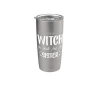 Si crees que soy una bruja deberías conocer a mi hermana Halloween Vaso térmico de acero inoxidable de doble pared