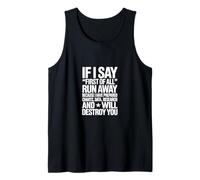 Si Digo en Primer Lugar Declaración de Humor de Datos Camiseta sin Mangas