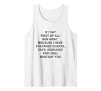 Si Digo en Primer Lugar Funny Phrase Sarcasmo Broma Preparación Camiseta sin Mangas