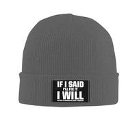 Si Digo Que Lo Arreglaré, Lo Haré. No Hay Necesidad. Hombre Mujer Skull Cap Resistente Al Viento Watch Cap Grueso Gorros con Vuelta para Ciclismo Al Aire Libre Esquí