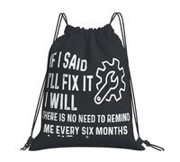 Si Dije Que Lo Arreglaré, Lo Haré. Mujer Hombre Mochilas Deportiva Casual Mochila Con Cordón Ajustable Bolsa De Deporte Para Baloncesto Natación Voleibol