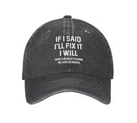 Si dijera Que lo arreglaré, lo haré. Gorra de béisbol de algodón Lavada de mecánico de Mantenimiento Divertida Gorra de papá Verano otoño Casquette