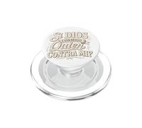 Si Dios Conmigo quien contra mi Frase Versículo bíblico Fe PopSockets PopGrip para MagSafe