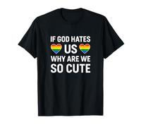 Si Dios Nos Odia Divertido Desquiciado Orgullo Gay Meme Novedad Queer Camiseta