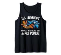 Sí, Diversifico En Stocks, Zen & Koi Ponds Funny Investor Camiseta sin Mangas