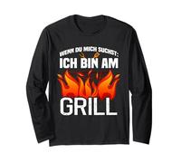 Si du Mich suchst ich Bin Am Grill Manga Larga