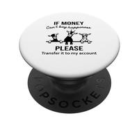 Si el dinero no puede comprar felicidad cabra divertida PopSockets PopGrip Adhesivo