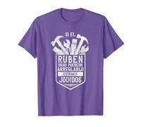 Si El Ruben No Puede Arreglarlo Estamos Jodidos Ruben Camiseta, Hombre, Morado Jaspeado, S