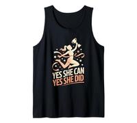 Sí Ella Puede Sí Ella lo Hizo Mujeres Empoderamiento de la Igualdad Camiseta sin Mangas