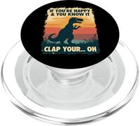 Si Eres Feliz y lo Sabes - Chiste Divertido T-Rex PopSockets PopGrip para MagSafe