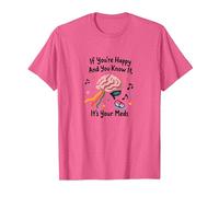Si Eres Feliz y lo Sabes, Son Tus medicamentos Camiseta, Hombre, Rosa Jaspeado, XXL