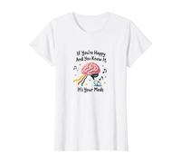 Si Eres Feliz y lo Sabes, Son Tus medicamentos Camiseta, Mujer, Blanco, XS