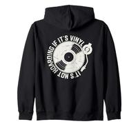 Si es vinilo no está acaparando música Sudadera con Capucha
