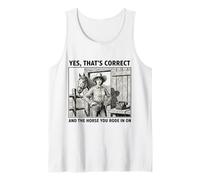 Sí, eso es Correcto y el Caballo en el Que montaste en Vaquera Camiseta sin Mangas