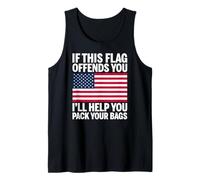 Si Esta Bandera de Estados Unidos te ofende, te ayudaré a empacar Tus Bolsas Camiseta sin Mangas