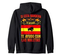 Si Esta Bandera Te Ofende Te Ayudo Con Las Maletas España Sudadera con Capucha