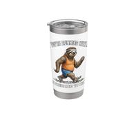 Si estás corriendo conmigo, prepárate para caminar perezoso divertido Vaso térmico de acero inoxidable de doble pared