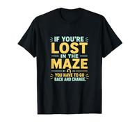 Si estás perdido en el Laberinto con Cita inspiradora Vintage Camiseta gráfica económica