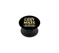 Si estás perdido en el Laberinto con Cita inspiradora Vintage PopSockets PopGrip Adhesivo