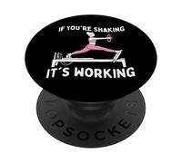 Si estás temblando, está funcionando - Instructor Amante de Pilates PopSockets PopGrip Adhesivo