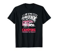 Si Estoy Borracho es Culpa de mi Amigo de Campamento RV Camiseta gráfica económica