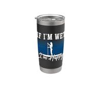 Si estoy mojado, soy feliz haciendo surf de remo Vaso térmico de acero inoxidable de doble pared