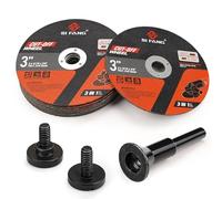SI FANG 10 ruedas de corte de 3 pulgadas con mandril de montaje de 1/4 pulgadas para amoladora, discos de corte de metal de 76 mm, discos de amoladora de 1,2 mm de grosor, para herramienta rotativa