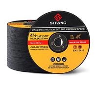 SI FANG Paquete de 25 ruedas de corte de metal fino de 115 x 1,2 x 22,23 mm, discos de corte agresivos de metal y acero inoxidable, discos de molienda para amoladora angular de 4.5 pulgadas