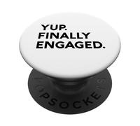 Sí, Finalmente comprometido Matrimonio Compromiso Propuesta de Soltero PopSockets PopGrip Adhesivo