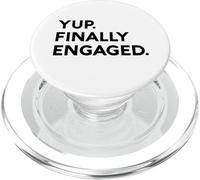 Sí, Finalmente comprometido Matrimonio Compromiso Propuesta de Soltero PopSockets PopGrip para MagSafe