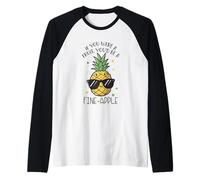 Si Fueras una Fruta serías una Manzana Fina Camiseta Manga Raglan