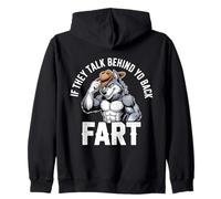 Si Hablan Detrás De Tu Espalda Fart Alpha Wolf Meme Sudadera con Capucha