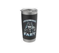 Si Hablan Detrás De Tu Espalda Fart Alpha Wolf Meme Vaso térmico de acero inoxidable de doble pared