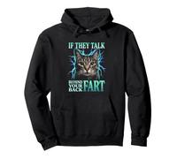 Si Hablan Detrás De Tu Espalda Fart Cat Meme Divertido Sudadera con Capucha