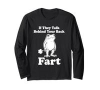 Si Hablan Detrás De Tu Espalda Fart Frog Meme Divertido Manga Larga